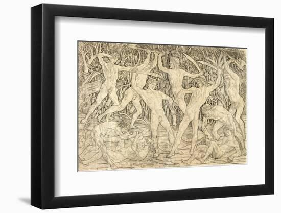 Battle of the Nudes by Antonio Del Pollaiolo-Fine Art-Framed Photographic Print