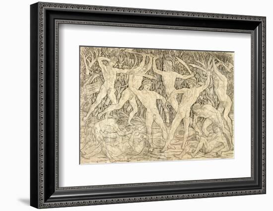 Battle of the Nudes by Antonio Del Pollaiolo-Fine Art-Framed Photographic Print