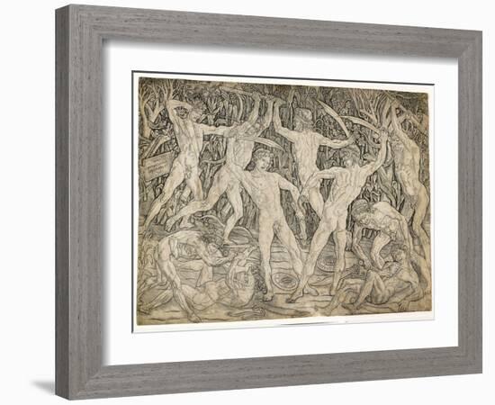 Battle of the Nudes, C. 1470-Antonio Pollaiuolo-Framed Giclee Print