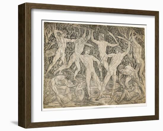 Battle of the Nudes, C. 1470-Antonio Pollaiuolo-Framed Giclee Print