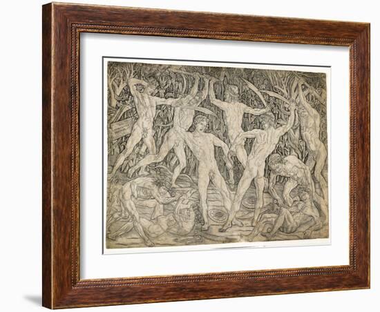 Battle of the Nudes, C. 1470-Antonio Pollaiuolo-Framed Giclee Print