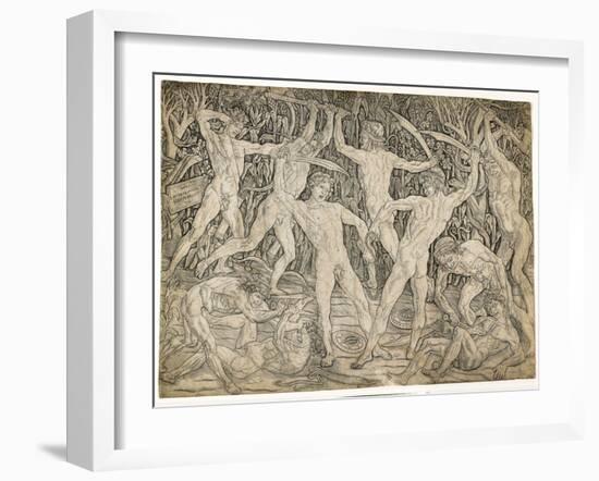 Battle of the Nudes, C. 1470-Antonio Pollaiuolo-Framed Giclee Print