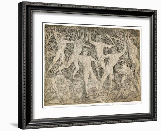 Battle of the Nudes, C. 1470-Antonio Pollaiuolo-Framed Giclee Print