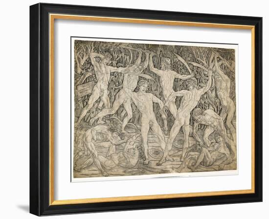 Battle of the Nudes, C. 1470-Antonio Pollaiuolo-Framed Giclee Print