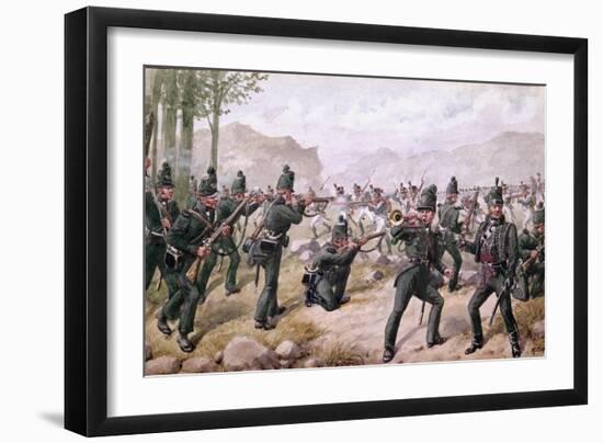 Battle of the Pyrenees, 1813, 1900-Richard Simkin-Framed Giclee Print