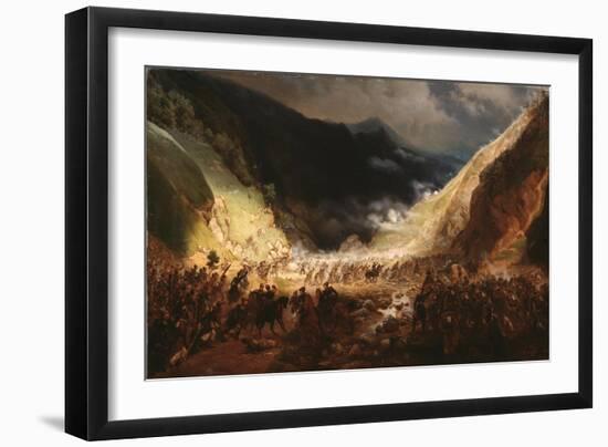 Battle of the Rothenthurm Pass, 1871-Gottfried Willewalde-Framed Giclee Print