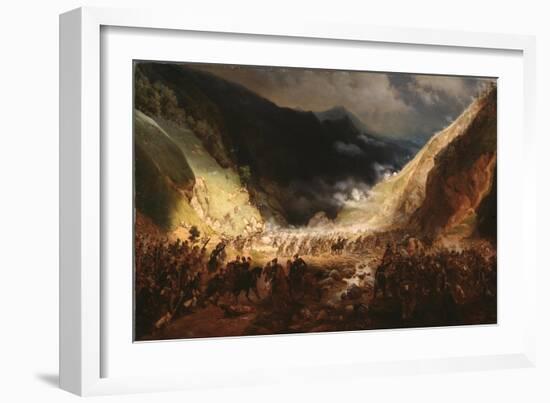 Battle of the Rothenthurm Pass, 1871-Gottfried Willewalde-Framed Giclee Print