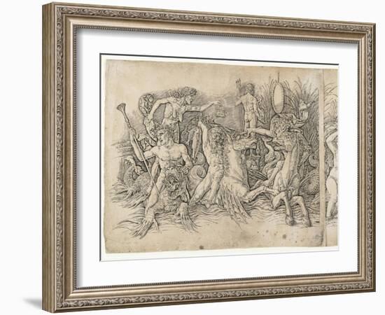 Battle of the Sea Gods, 1470s-Andrea Mantegna-Framed Giclee Print