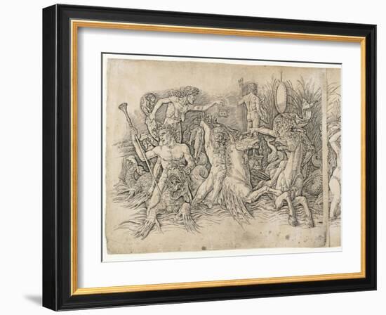 Battle of the Sea Gods, 1470s-Andrea Mantegna-Framed Giclee Print