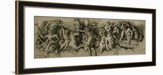 Battle of the Sea Gods-Andrea Mantegna-Framed Giclee Print