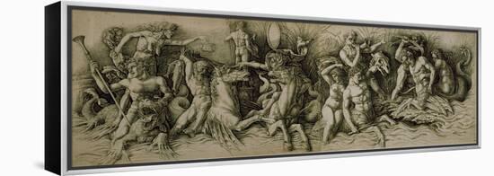 Battle of the Sea Gods-Andrea Mantegna-Framed Premier Image Canvas