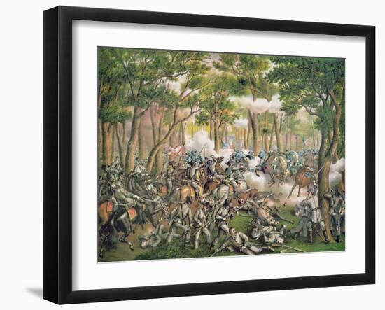 Battle of the Wilderness, May 1864, Engraved by Kurz and Allison, 1887-American School-Framed Giclee Print