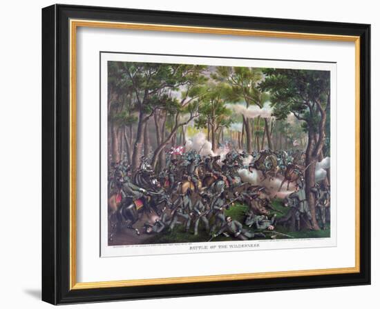 Battle of the Wilderness, Pub. Kurz and Allison, 1887-null-Framed Giclee Print