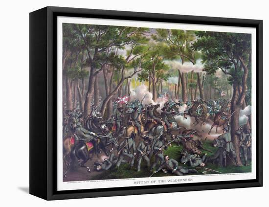 Battle of the Wilderness, Pub. Kurz and Allison, 1887-null-Framed Premier Image Canvas