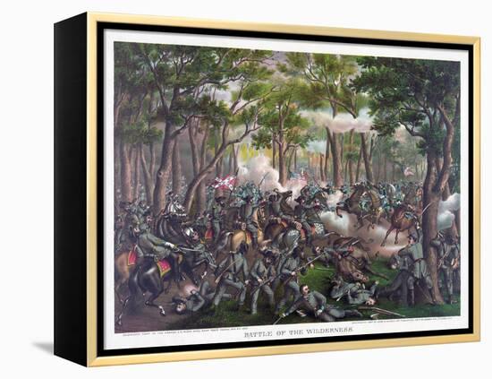 Battle of the Wilderness, Pub. Kurz and Allison, 1887-null-Framed Premier Image Canvas