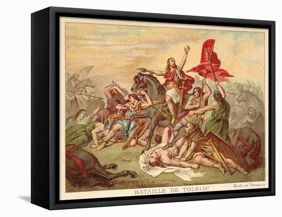 Battle of Tolbiac, 496-Ary Scheffer-Framed Premier Image Canvas