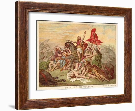 Battle of Tolbiac, 496-Ary Scheffer-Framed Giclee Print