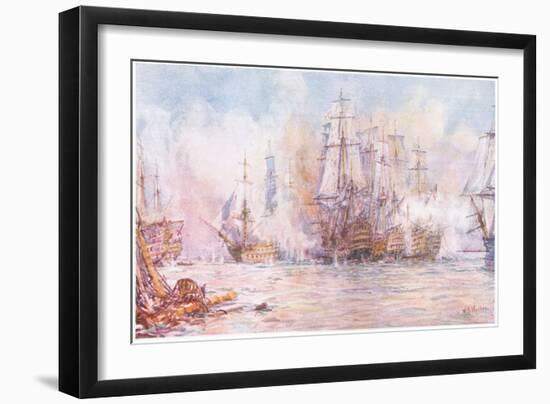 Battle of Trafalgar 1805, 1915-William Lionel Wyllie-Framed Giclee Print