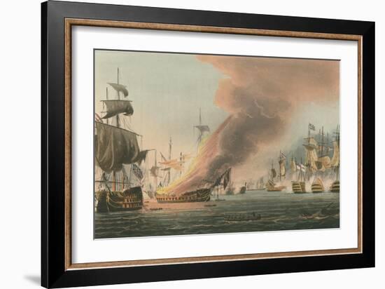 Battle of Trafalgar, 1805-Thomas Whitcombe-Framed Giclee Print