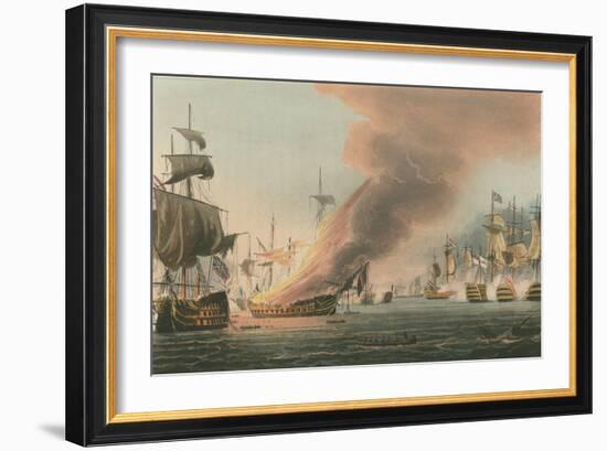 Battle of Trafalgar, 1805-Thomas Whitcombe-Framed Giclee Print