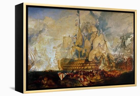 Battle of Trafalgar, 21 October 1805-J. M. W. Turner-Framed Premier Image Canvas