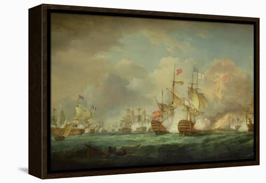 Battle of Trafalgar, 21st Oct. 1805-Thomas Whitcombe-Framed Premier Image Canvas