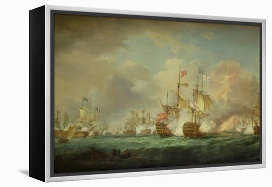 Battle of Trafalgar, 21st Oct. 1805-Thomas Whitcombe-Framed Premier Image Canvas