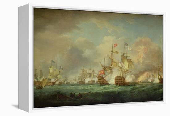 Battle of Trafalgar, 21st Oct. 1805-Thomas Whitcombe-Framed Premier Image Canvas