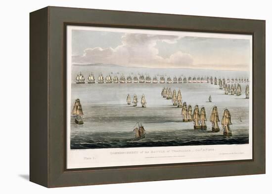 Battle of Trafalgar, Oct. 21, 1805, Engraved by Sutherland For Jenkins's Naval Achievements, c.1817-Thomas Whitcombe-Framed Premier Image Canvas