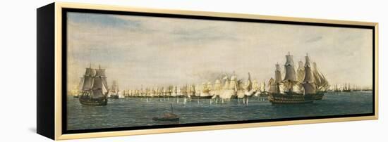 Battle of Trafalgar-Rafael Monleon Y Torres-Framed Stretched Canvas