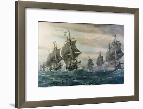 Battle of Virginia Capes-V. Zveg-Framed Art Print