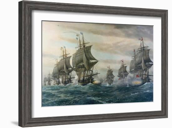 Battle of Virginia Capes-V. Zveg-Framed Art Print