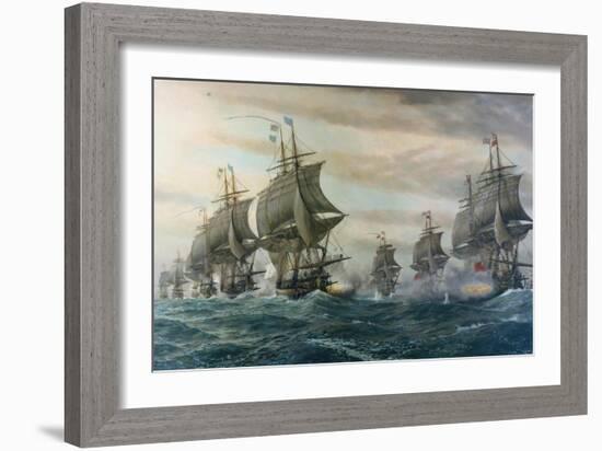 Battle of Virginia Capes-V. Zveg-Framed Art Print