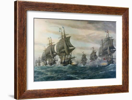 Battle of Virginia Capes-V. Zveg-Framed Art Print