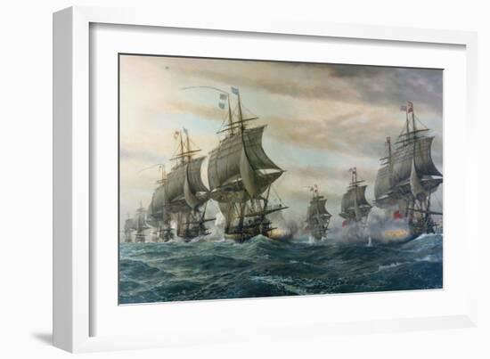 Battle of Virginia Capes-V. Zveg-Framed Art Print