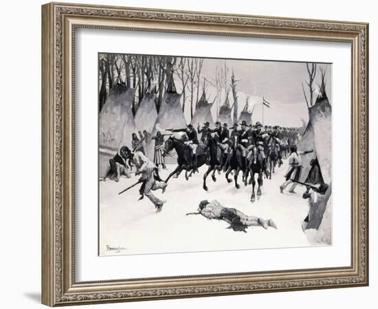 Battle of Washita, 1887-88-Frederic Sackrider Remington-Framed Giclee Print