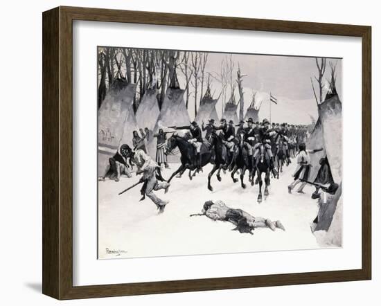Battle of Washita, 1887-88-Frederic Sackrider Remington-Framed Giclee Print