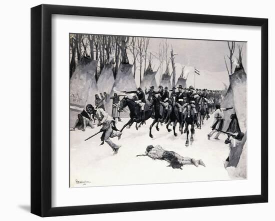 Battle of Washita, 1887-88-Frederic Sackrider Remington-Framed Giclee Print