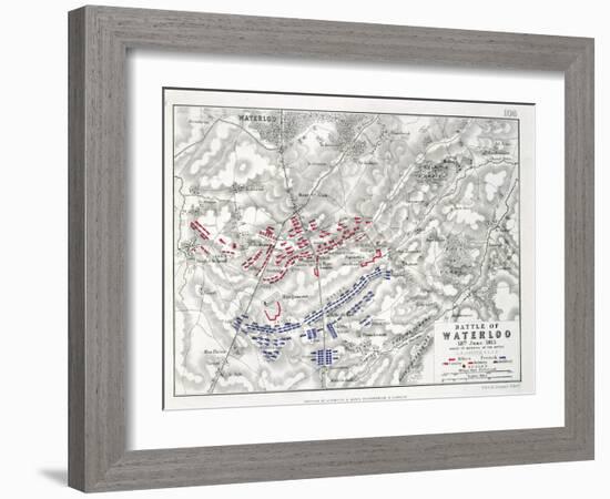 Battle of Waterloo, 18th June 1815, Sheet 1st-Alexander Keith Johnston-Framed Giclee Print