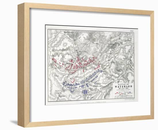 Battle of Waterloo, 18th June 1815, Sheet 1st-Alexander Keith Johnston-Framed Giclee Print