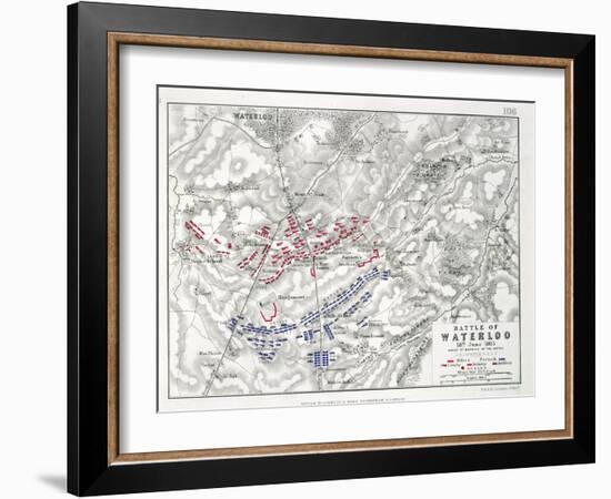 Battle of Waterloo, 18th June 1815, Sheet 1st-Alexander Keith Johnston-Framed Giclee Print