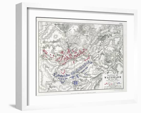 Battle of Waterloo, 18th June 1815, Sheet 1st-Alexander Keith Johnston-Framed Giclee Print