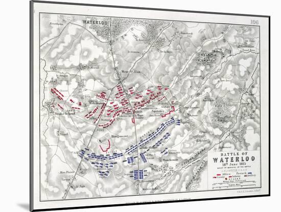 Battle of Waterloo, 18th June 1815, Sheet 1st-Alexander Keith Johnston-Mounted Giclee Print
