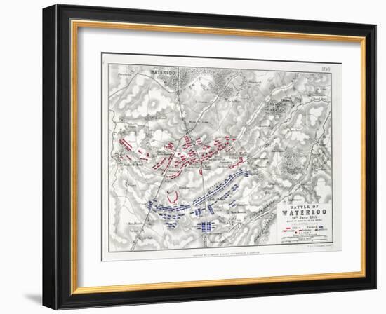 Battle of Waterloo, 18th June 1815, Sheet 1st-Alexander Keith Johnston-Framed Giclee Print