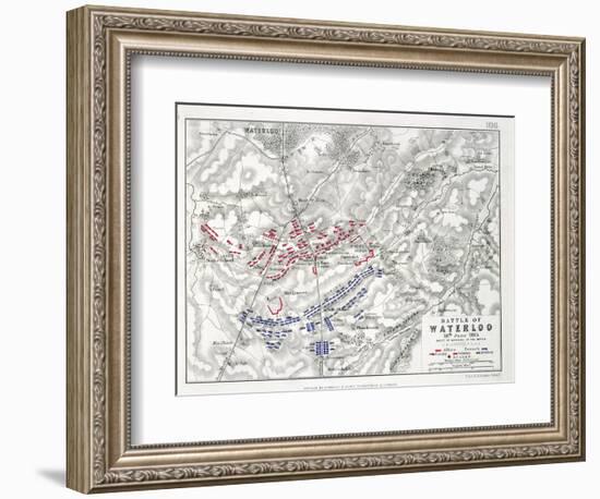 Battle of Waterloo, 18th June 1815, Sheet 1st-Alexander Keith Johnston-Framed Giclee Print