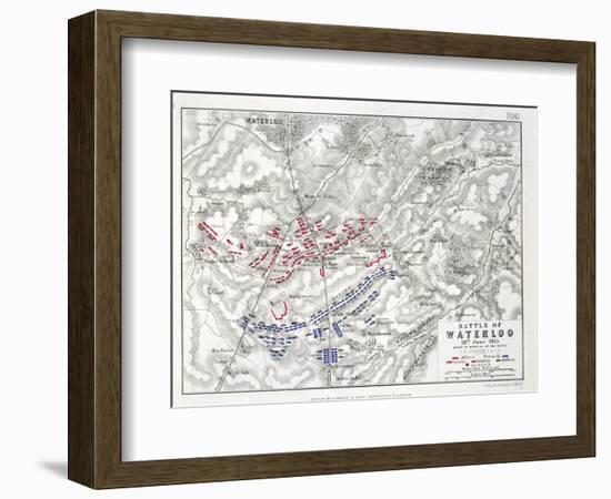 Battle of Waterloo, 18th June 1815, Sheet 1st-Alexander Keith Johnston-Framed Giclee Print