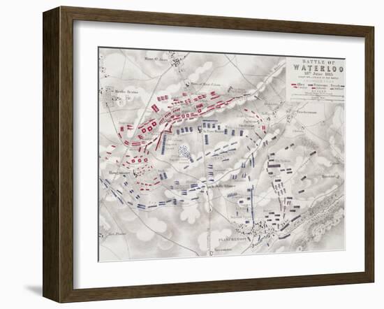 Battle of Waterloo, 18th June 1815, Sheet 2nd, Crisis of the Battle-Alexander Keith Johnston-Framed Giclee Print