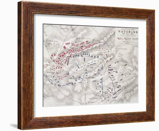 Battle of Waterloo, 18th June 1815, Sheet 2nd, Crisis of the Battle-Alexander Keith Johnston-Framed Giclee Print