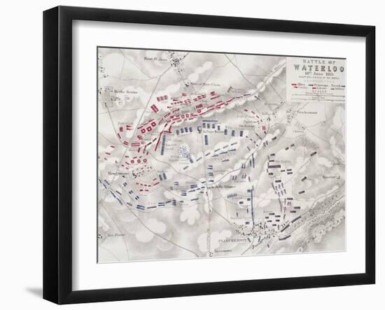 Battle of Waterloo, 18th June 1815, Sheet 2nd, Crisis of the Battle-Alexander Keith Johnston-Framed Giclee Print