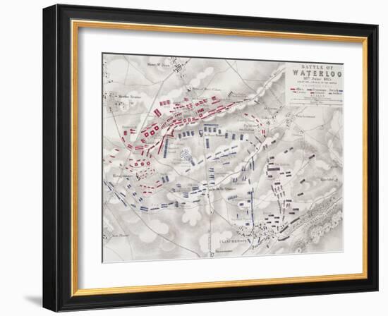 Battle of Waterloo, 18th June 1815, Sheet 2nd, Crisis of the Battle-Alexander Keith Johnston-Framed Giclee Print